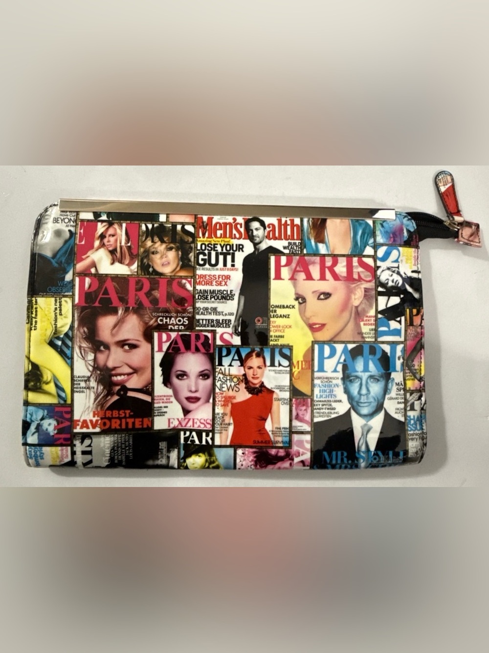 90’s Olivia Miller Glossy Paris Magazine Theme Clutch Purse Handbag Y2K Pop Art